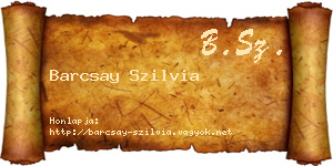 Barcsay Szilvia névjegykártya